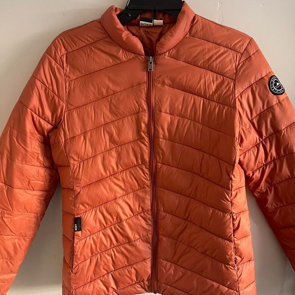 Orange Roxy puffer jacket - Picture 2 of 4